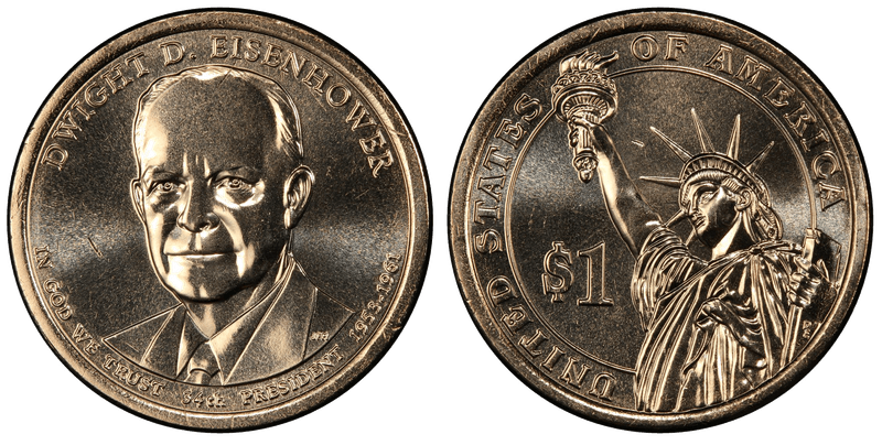 2015-D Presidential Dollar honoring Dwight D. Eisenhower